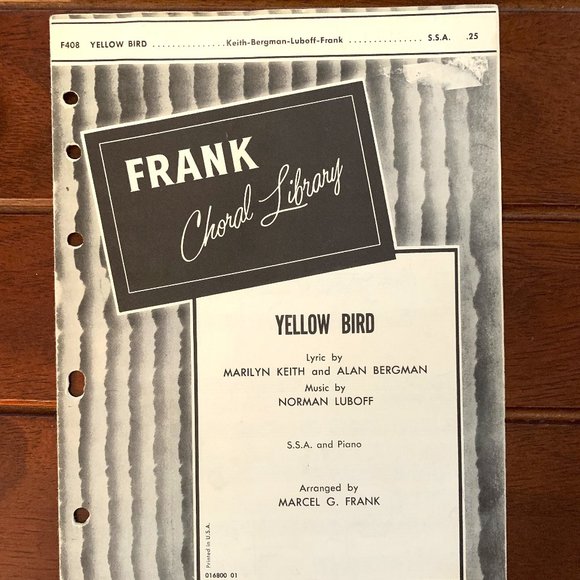 Yellow Bird Vintage Sheet Music (SSA) - Picture 1 of 2